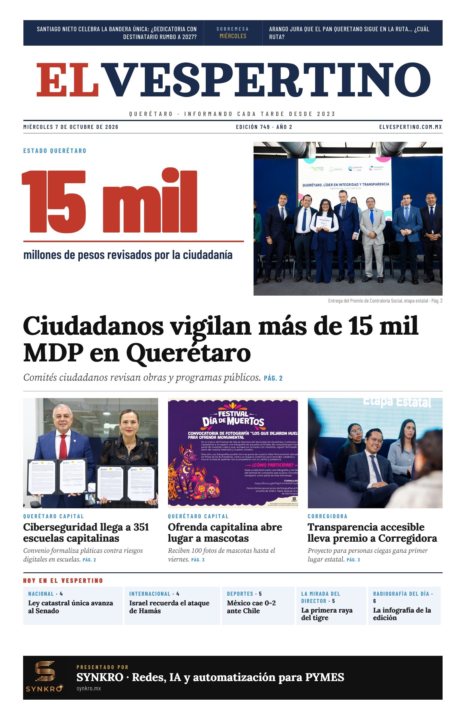 Edición 749, página 1